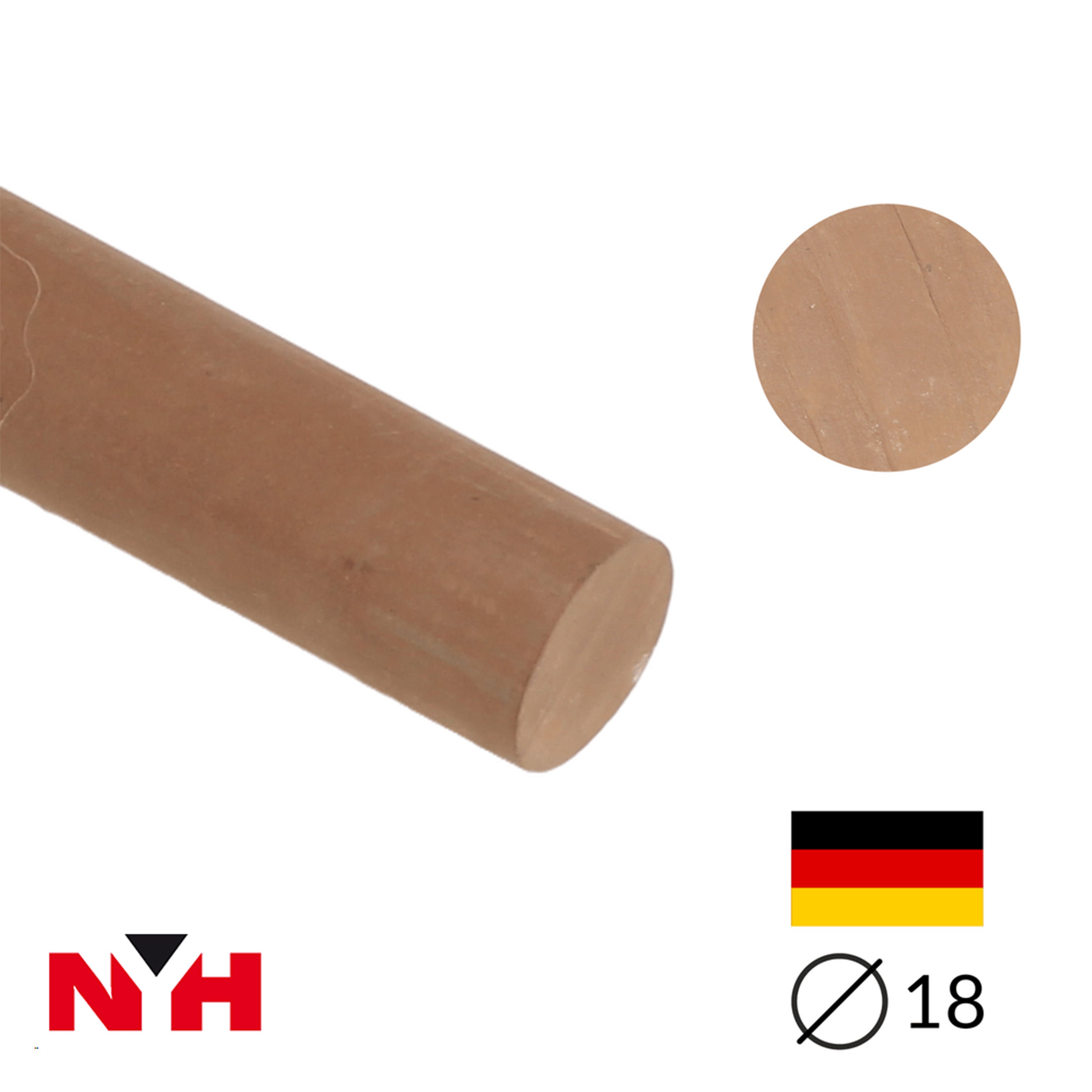 Ebonit Stange Ø18 25 cm Geschliffen Schokobraun 2. Wahl SONDERPREIS Pfeifenecke